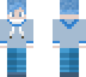 Blue Painted Box ( Humanified ) | Minecraft Skin