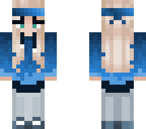 aaa blonde girl blue jumper