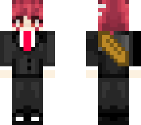 teto in suit wiht a baguette on the back