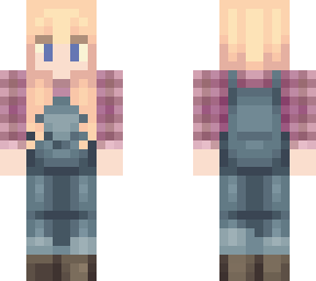 cute blond farmer girl  blue eyes pink plaid shirt