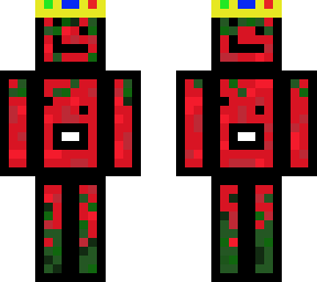 red classic skin with a corwn turning into an zombie