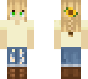 blonde sun flower girl