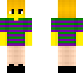 male - green & purple stripe shirt - khakis