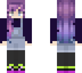 purple and blue girl