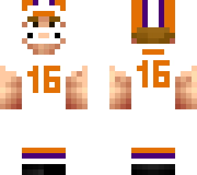clemson tigers white uniform (combo 1)