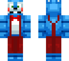 toy bonnie wearing pants and suspenders