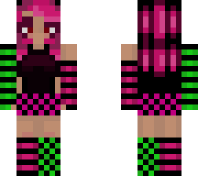 ~scene girl~ green and pink~~