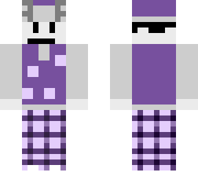 purple ushanka with sweater vest