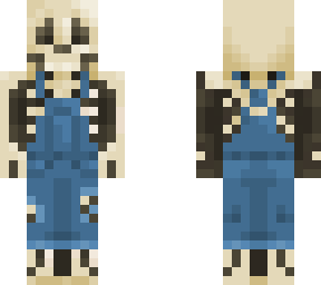 skeleton in overalls