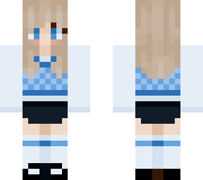blue sweater vest girl