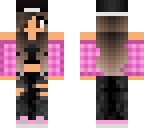 pink and black brown haired girl