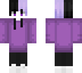 gera purple and black hair purple hoodie