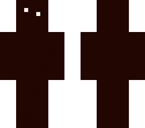 black with white eyes