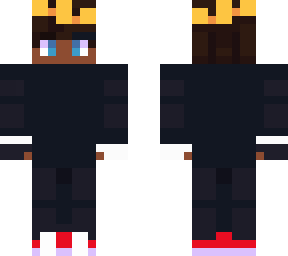 boy wearing black with crown