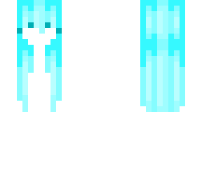 Cyan Girl Hair Base | Minecraft Skin