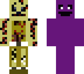 purple guy and springtrao