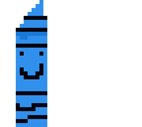 blue happy crayon