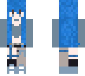 girl with blue hair