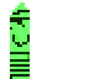 green happy crayon