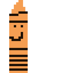 orange happy crayon