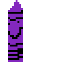 purple happy crayon