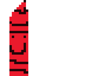 red happy crayon