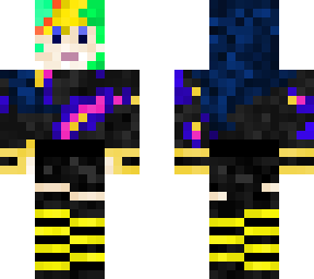sweater dress w/ neon hair