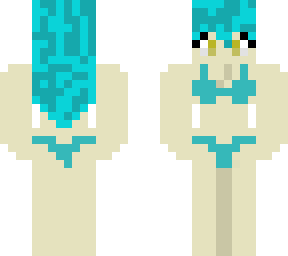 bikini girl blue hair