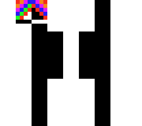 black & white man with rgb hat