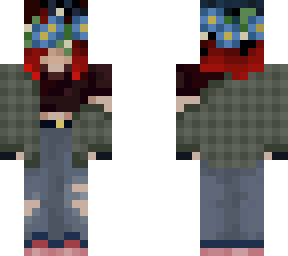 blue flower crown
