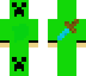 creeper with a sword on back