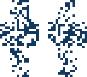 gesprenkelt blau