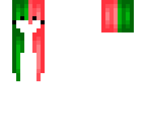 green & red girl hair base (no back)