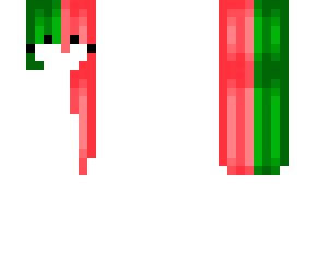 green & red girl hair base (red side)