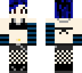 blue emo girl