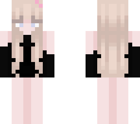 black outfit blonde girl