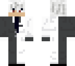 charcoal grey suit guy with grey hair and red eye