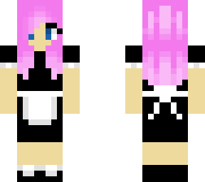 pink short haired maid