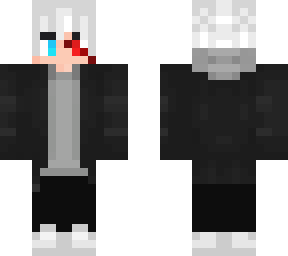 a modern man with white hair, heterochromia and a scar v3
