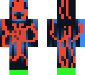 blue man with blood