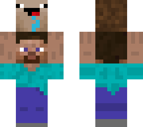 steve holding bald noob
