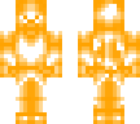 orange glowing steve