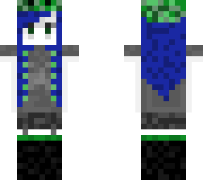 alt blue hair creeper hat girl :3
