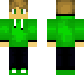 blonde boy with green hodie