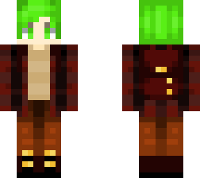 ketsume tartan shirt, hiking boots, backpack (crimson forest themed)