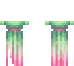 ombre gown ob 1.2 green to pink