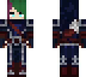 archer green and pink hair