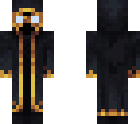 cloak with goggles on face