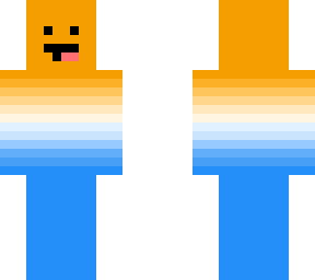 orange and blue gradient with smile