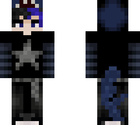 (not mine) blue split hair dye shark boy